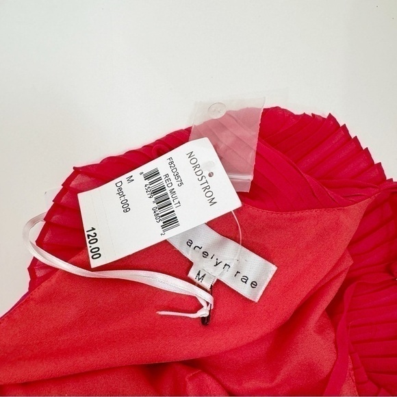 Adelyn Rae Pepper Pleated Colorful Dress Size M - Picture 9 of 10